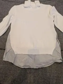 ホワイト レイヤード 長袖 トップス サイズ38