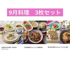 ABCクッキングスタジオ 9月 レシピ3枚 セット