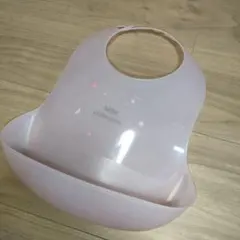 お食事スタイ　お食事エプロン　シリコン製　女の子　ピンク