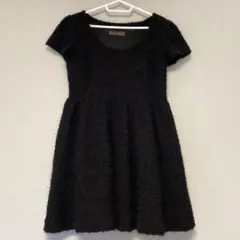 CECIL McBEE セシルマクビー ミニワンピース ニットワンピ ブラック