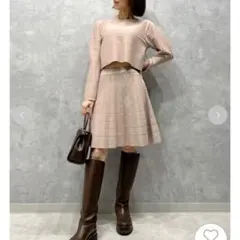 snidel クロップドニットセットアップ