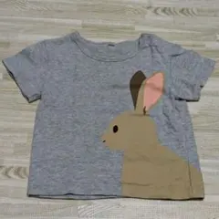 無印良品　ベビー 半袖Tシャツ ウサギ柄 80cm