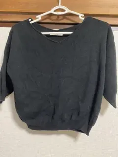 GRL 黒の半袖ニットセーター Mサイズ