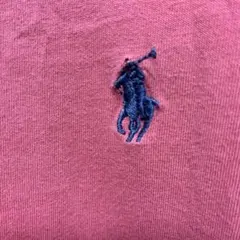 POLO RALPH LAUREN VネックTシャツ ☆レッド ピンク的です❗️