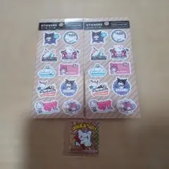 サンリオキャラクターズ　ビックリマン　はなまるおばけ　ラベル風シール　セリア