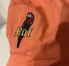 HUF キャップ オレンジ オウム刺繍のサムネイル