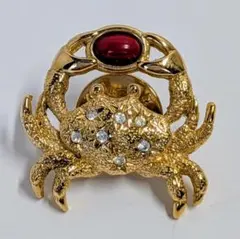 Christian Dior ディオール カニスター ラインストーン ブローチ