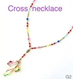 十字架ネックレス　昭和レトロな十字架パーツ　聖母マリア　新品未使用品　G2