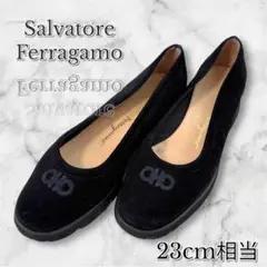 FERRAGAMO フェラガモ　パンプス　フラットシューズ　23cm 黒　靴