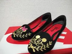 スエード フラットシューズ