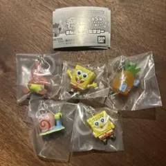 スポンジボブ めじるしアクセサリー　ガチャ　全5種　コンプリート