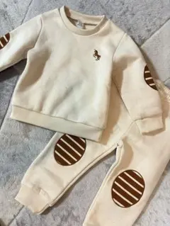 SHEIN クリーム色 スウェットセット 18-24M セットアップ