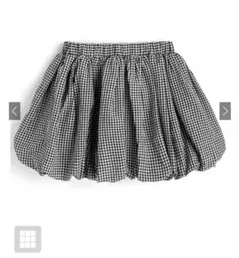 GRL ILLIT BEB インパン付きギンガムチェック柄バルーンミニスカート