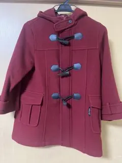 コムサイズム赤いダッフルコート フード付き