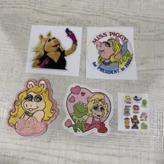 ミスピギー ワッペン ステッカー マペッツ ぶた豚ブタ MissPigg