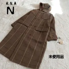 未使用品 アールエヌエー ボンディングダッフルコート チェック