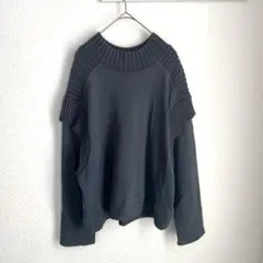 パシオーネ ニット トレーナー トップス グリーングレー