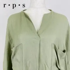 美品 r・p・s Vネック ワンピース カーキ　トップス サイズM　0143B