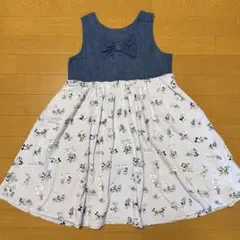 daddy oh daddy ミッキー柄 ノースリーブワンピース 140cm