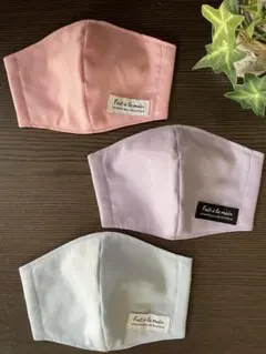 子供用　ハンドメイドインナーマスク3枚組　シンプル　タグ付