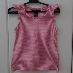 ラルフローレン kids ノースリーブ ピンク/白ボーダー 115cm