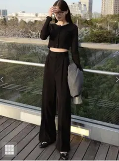 センタープレスタックロングパンツ