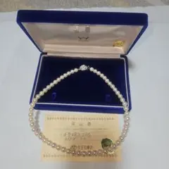 【未使用品】本真珠 約7mm前後で均一です。ネックレス ケース付き　京王販売元