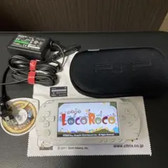 【すぐ遊べます】PSP-1000ホワイト本体、充電器、MS、ソフト2本付き