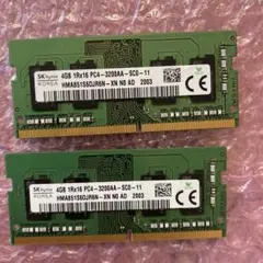 SKhynix DDR4 4GB 3200MHz メモリー 2枚Setのサムネイル