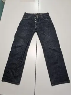 EVISU lot2001 no2 白大黒　赤耳　確実正規品 EVISU lot2001 no2 白大黒赤耳確実正規品
