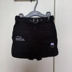 ANAP KIDS 黒ショートパンツ ベルト付き 130