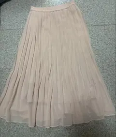 UNIQLO プリーツロングスカート ピンク M