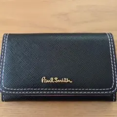 ポールスミス名刺入れ　ブラック×ピンク