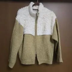 3.5ゲージ切り替えZIPカーディガン