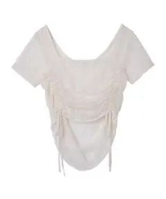 Paula lacey chiffon tops beige - メルカリ