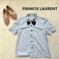 【FRANCIS LAURENT 】FREE 半袖ブラウスシャツ　リボン付き