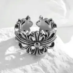 ★フローラルシルバーリング❗ヴィンテージアメリカン❗男女兼用❗メキシカン★新品★