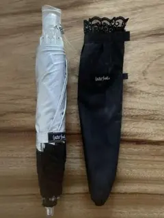 water front UV加工 折りたたみ傘 シルバー/ブラック