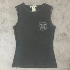 希少✨セリーヌ限定　スタッズノースリーブ　タンク 210.jpg