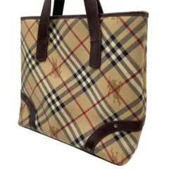 BURBERRY/バーバリー ノバチェック柄 トートバッグ シャドーホース