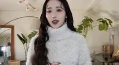 7500→お値下げ　ラベルエチュード　フェザーヤーンニット