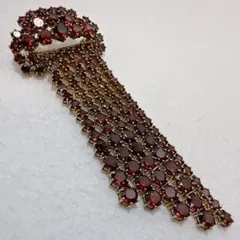 碌山 ロクザン ゴールドカラー SILVER925 ガーネット ブローチ