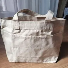 キャンバス トートバッグ アイボリーのサムネイル