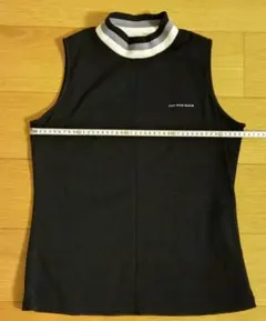 JUN&ROPE レディース ノースリーブ ゴルフシャツ ブラック L