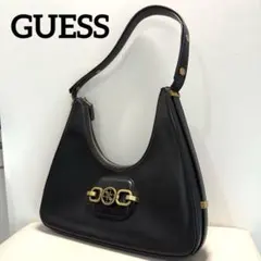 GUESS ゲス ワンショルダーバッグ ロゴ金具 ブラック　ホーボー　hobo