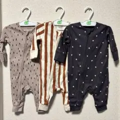 ベビー服 長袖ロンパース 3点セット（60〜70）