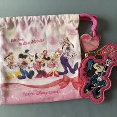 東京ディズニーリゾート ミニーマウス 巾着 キーホルダー セット