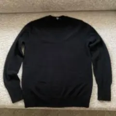 UNIQLOカシミア100%黒 Vネック セーター