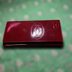 Cartier ハッピーバースデー 長財布 エナメル ボルドーのサムネイル
