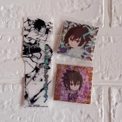 NARUTO うちはサスケ グッズセット クリアしおり ホログラムシール2枚